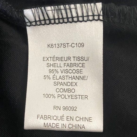 KB Studio Floral Print Blouse Womens Large Black Multicolor Drape Sleeve Top New - Picture 9 of 11